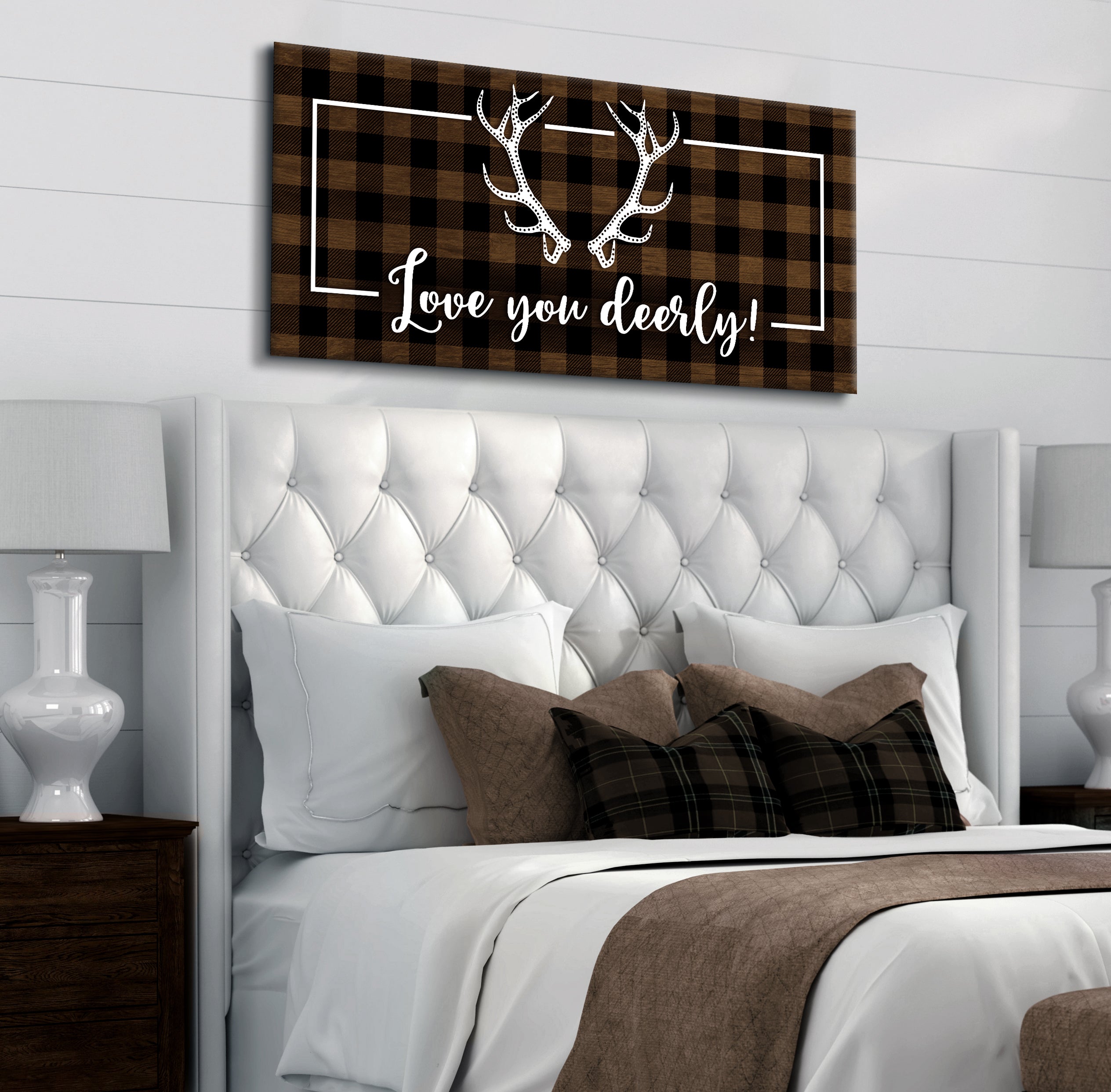 Hot! Love You Deerly Holiday Wall Art - Wood Frame, Ready To Hang