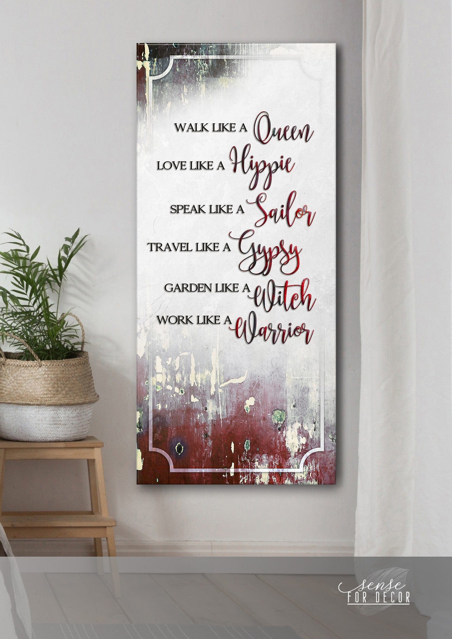 Ready-to-Hang Wood Frame Wall Art: Walk Like A Queen