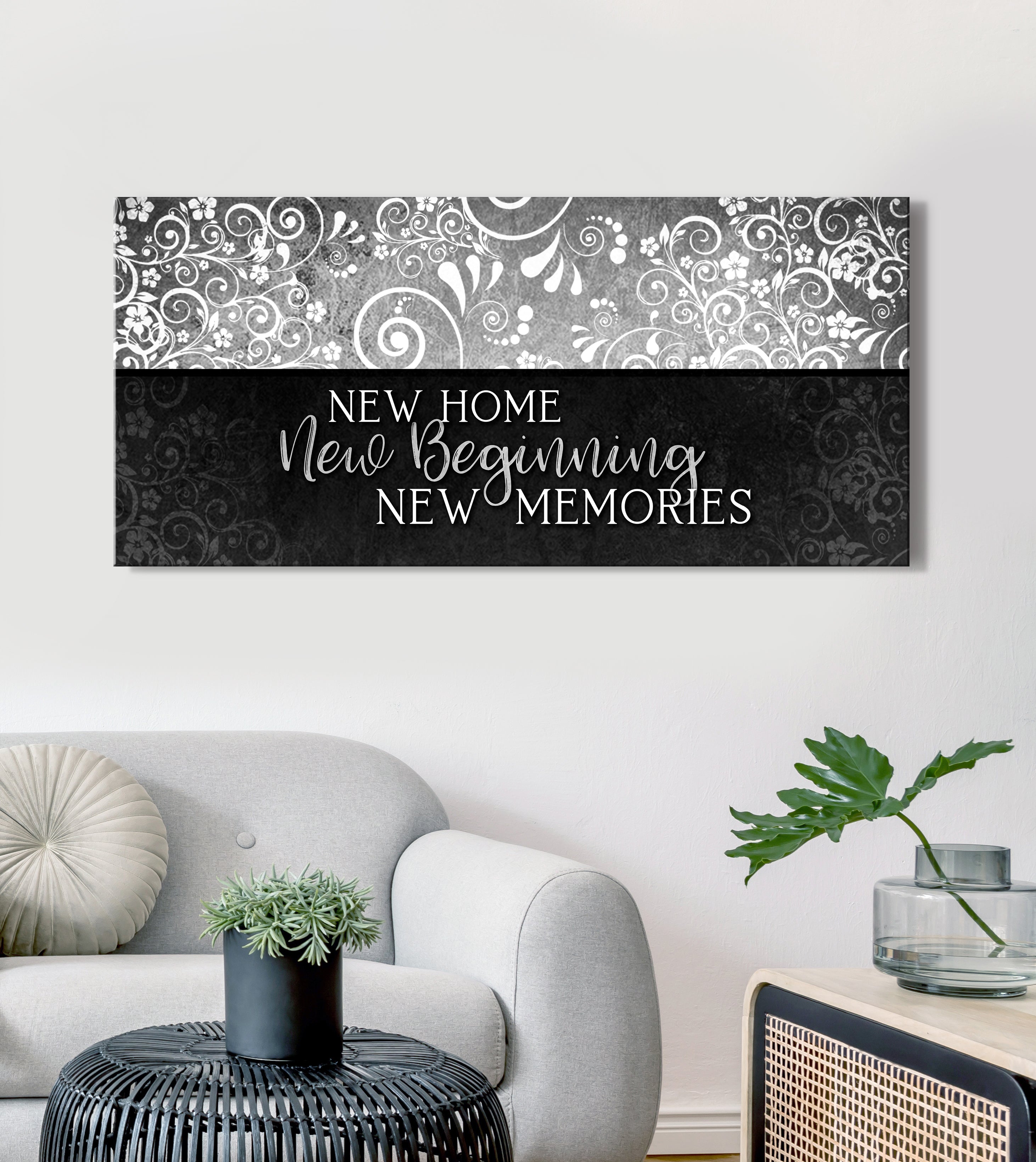 Hot! New Home Wall Art V17: Wood Frame, Ready to Hang