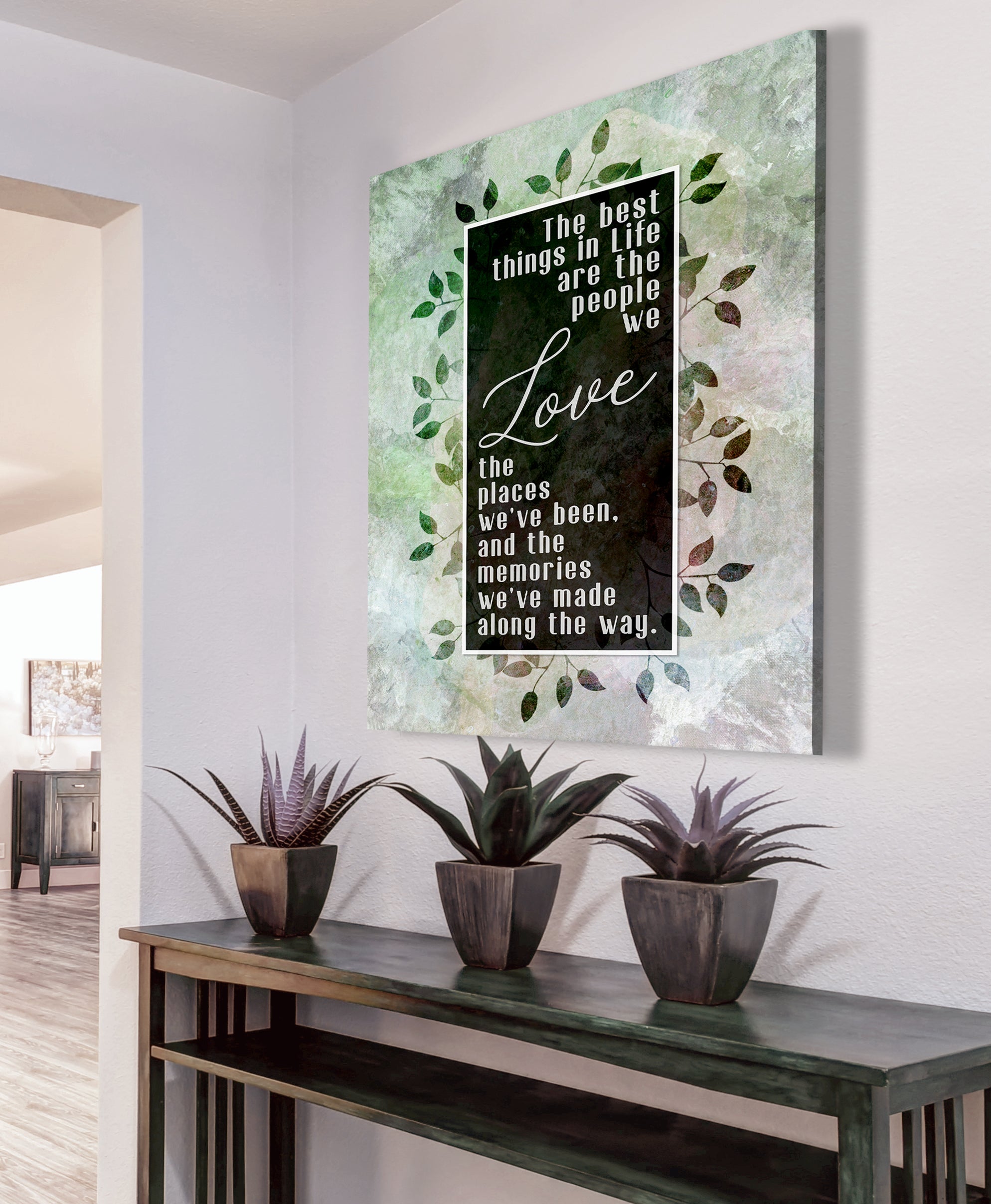 Hot! Best Things In Life V7 Wall Art with Wood Frame, Ready to Hang