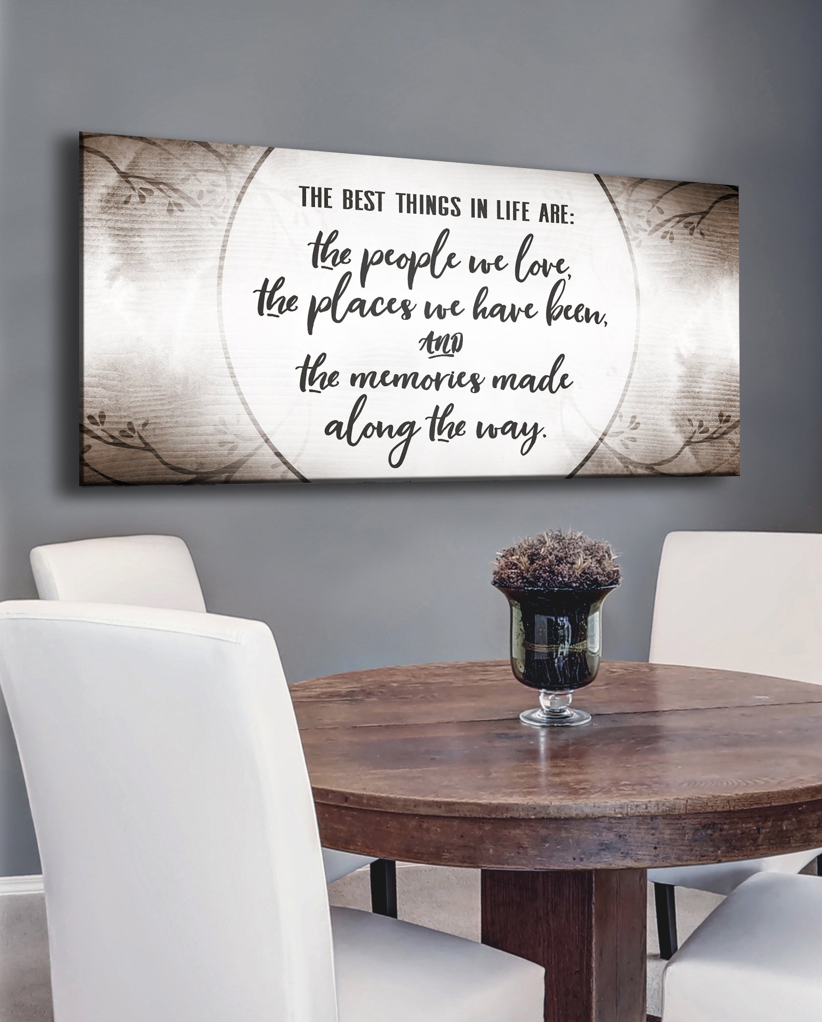 High - Quality Wood - Framed Wall Art: The Best Things In Life V3, Ready To Hang