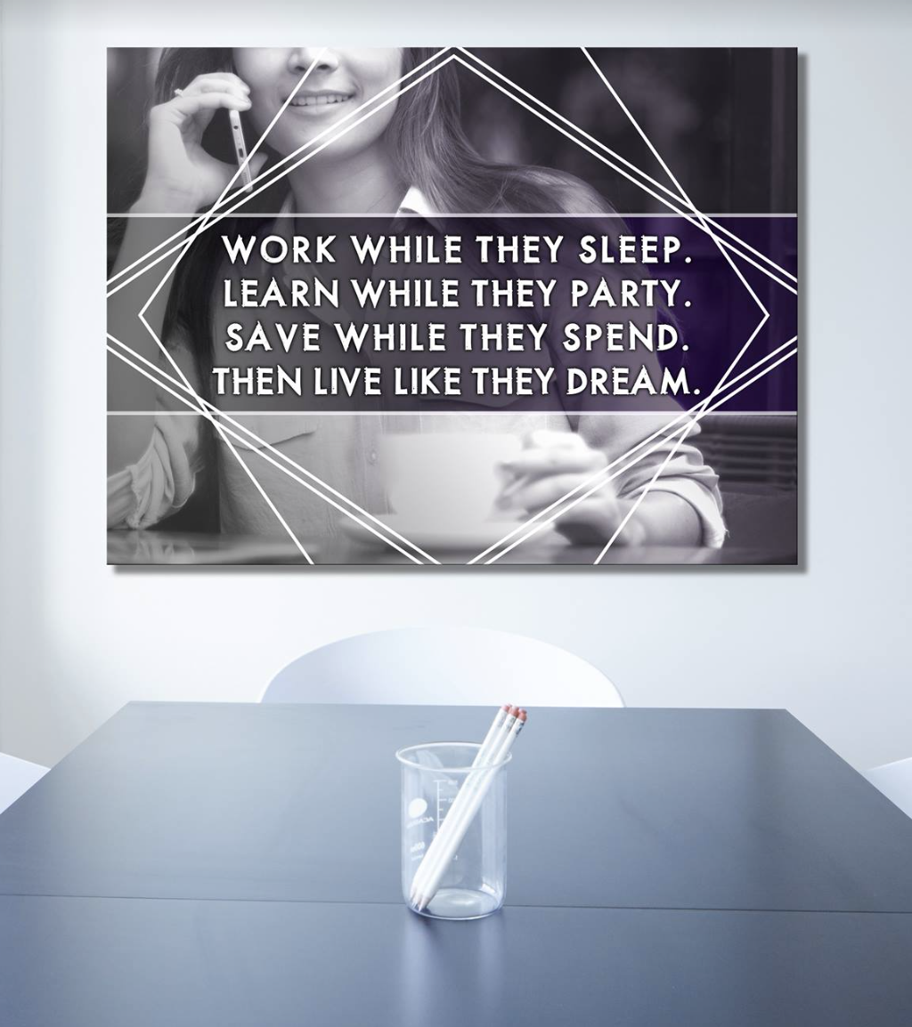 Exclusive Business Wall Art: Woman Living Her Dream (Wood Frame, Ready To Hang), Buy 2 Save 20%