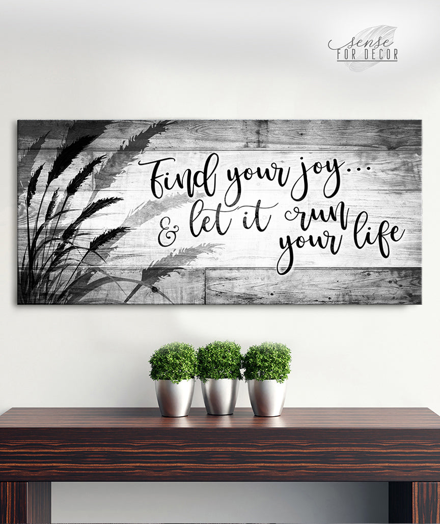 Inspire Wall Art with Wood Frame (Ready To Hang): Find Joy and Transform Your Life! Buy 2 Save 20%