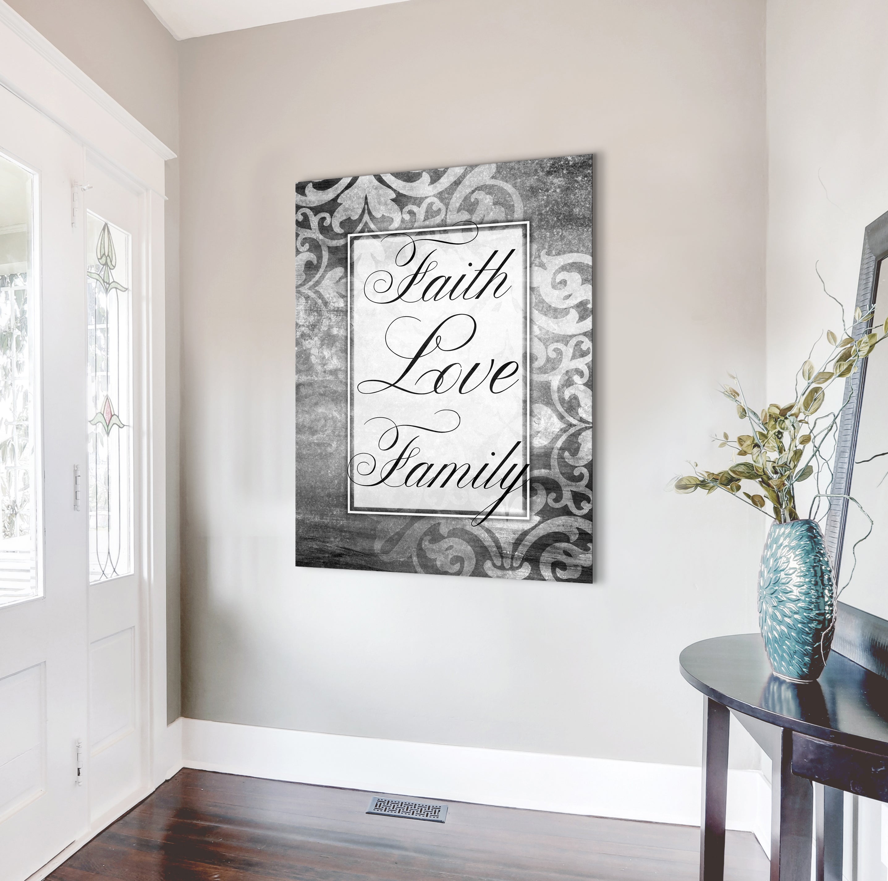 Hot Sale! Ready - To - Hang Wood - Framed Home Wall Art: Faith, Love, Family