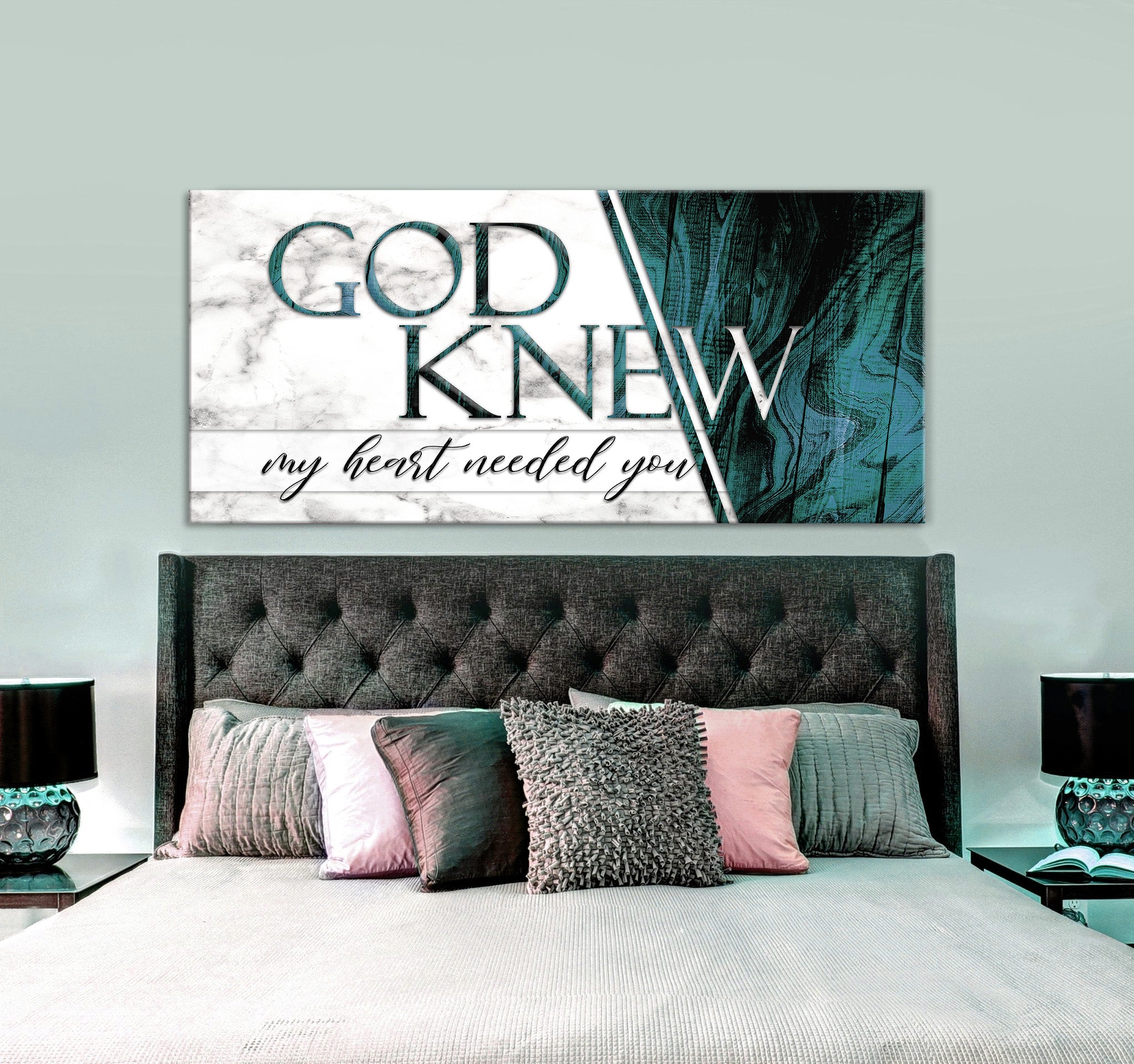 Hot Deal! God Knew V14 Couples Wall Art - Wood Frame, Ready To Hang