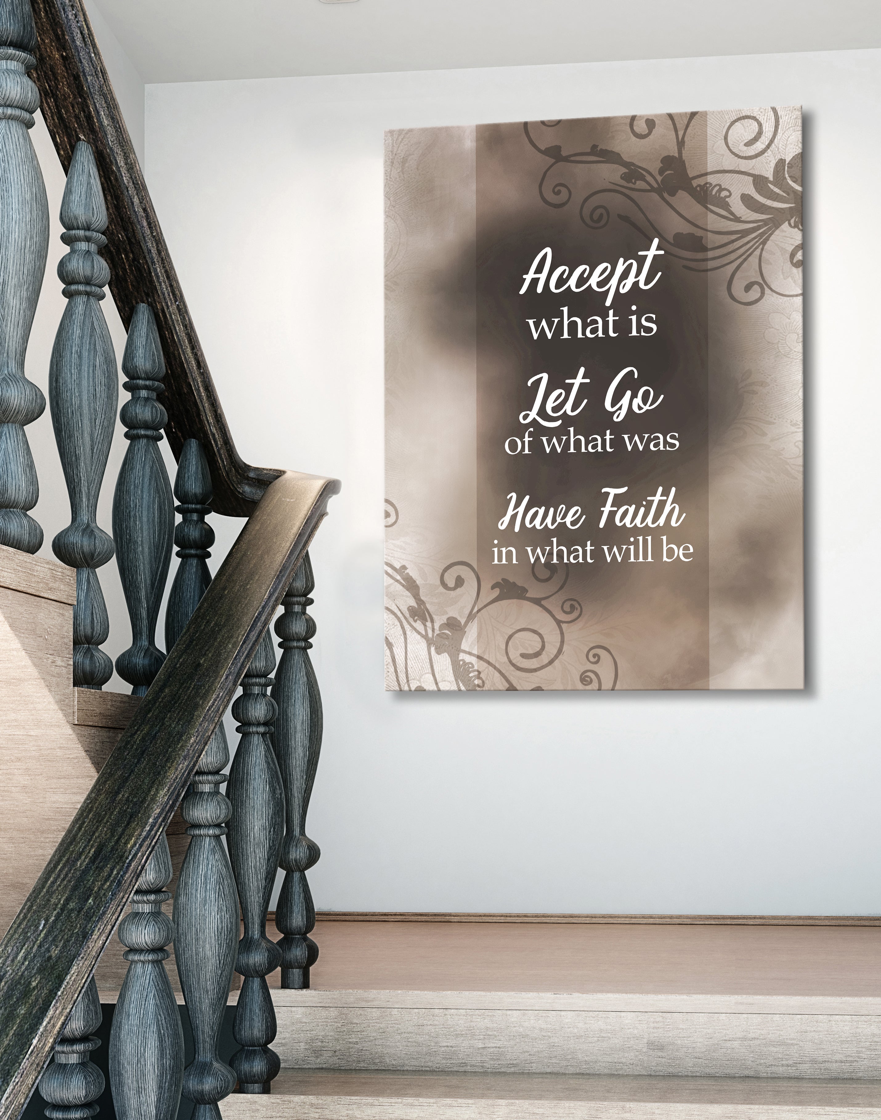 Ready-to-Hang Wood Frame Home Wall Art: Embrace What Is