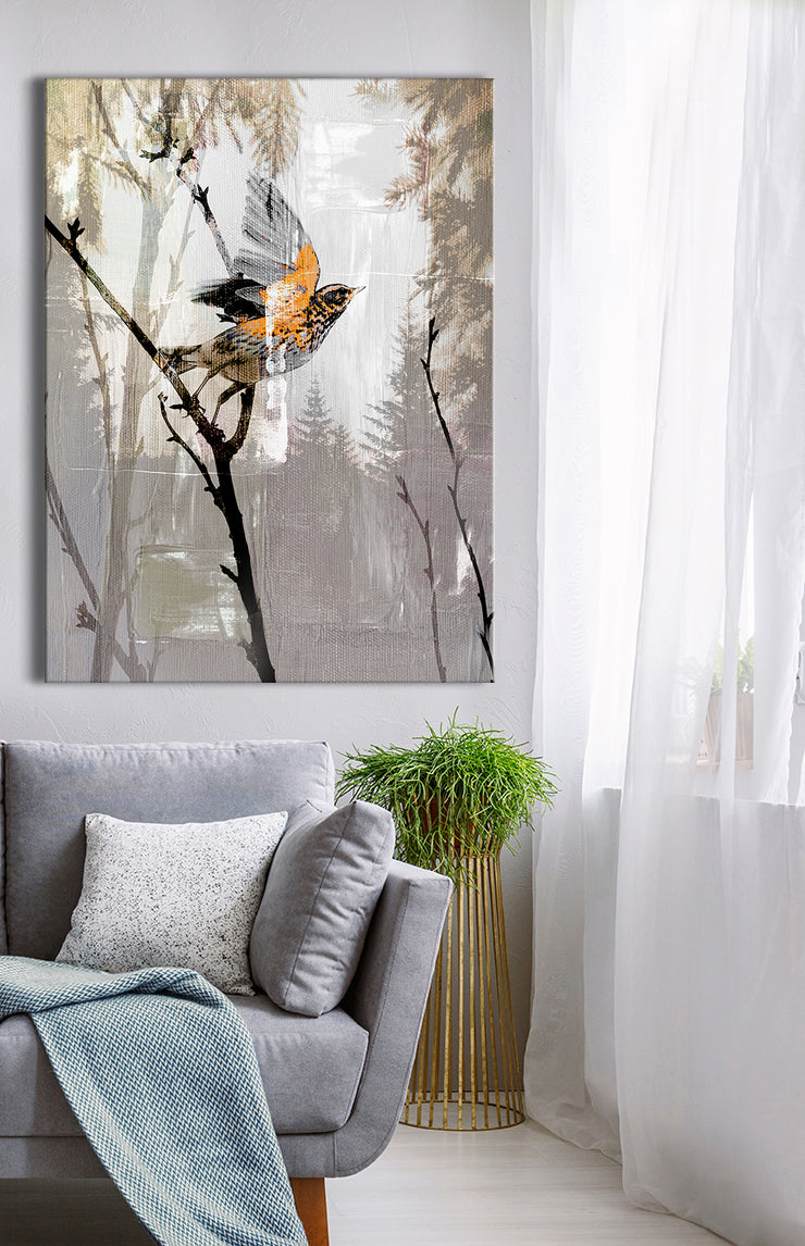 Exclusive Bird Forest Wall Art with Wood Frame - Ready to Hang! Buy 2 Save 20%