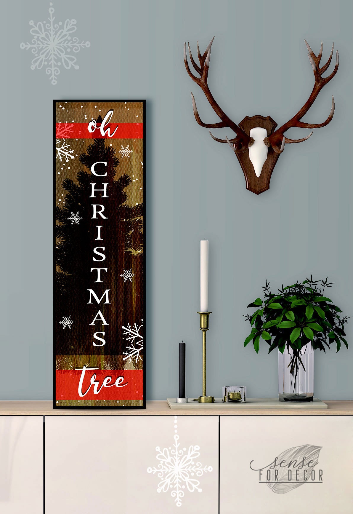 Holiday Decor: Oh Christmas Tree Wall Art (Wood Frame, Ready to Hang) - Buy 2, Save 20%