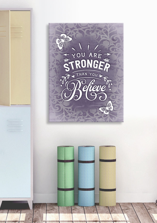 Limited Time Offer! High - Quality Fitness Wall Art with Wood Frame Ready to Hang: You're Stronger Than You Think