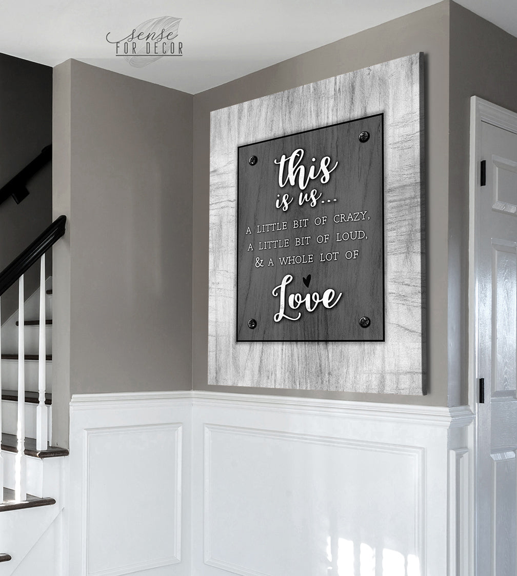 Family Wall Art 'This is us' V16: Wood Frame, Ready To Hang - 20% Off on 2 Items!