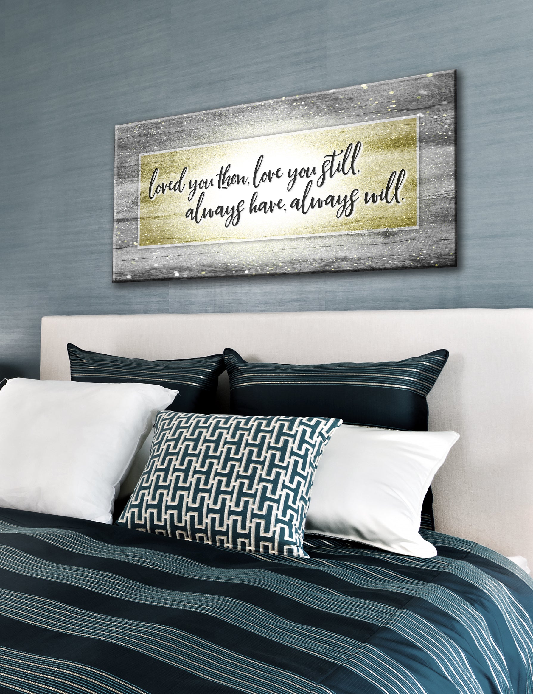 Hot Deal! Couples Wall Art: Loved You Then, Love You Still V6 (Ready-To-Hang Wood Frame)
