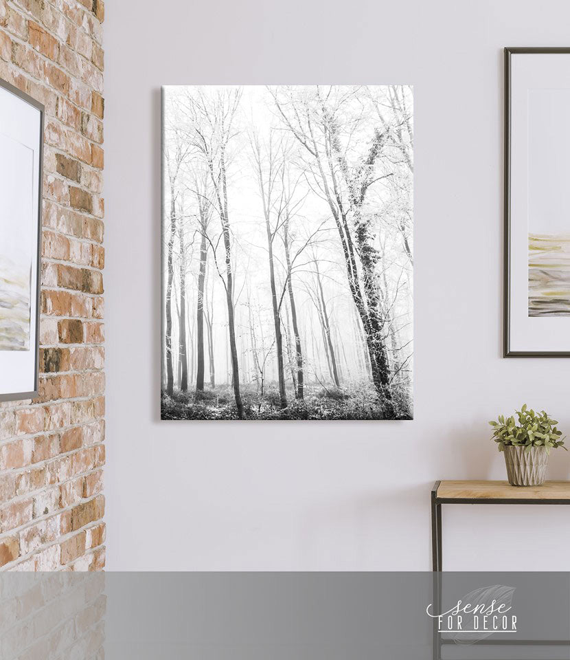 High - Quality Ready - to - Hang Forest Portrait Wall Art with Wood Frame