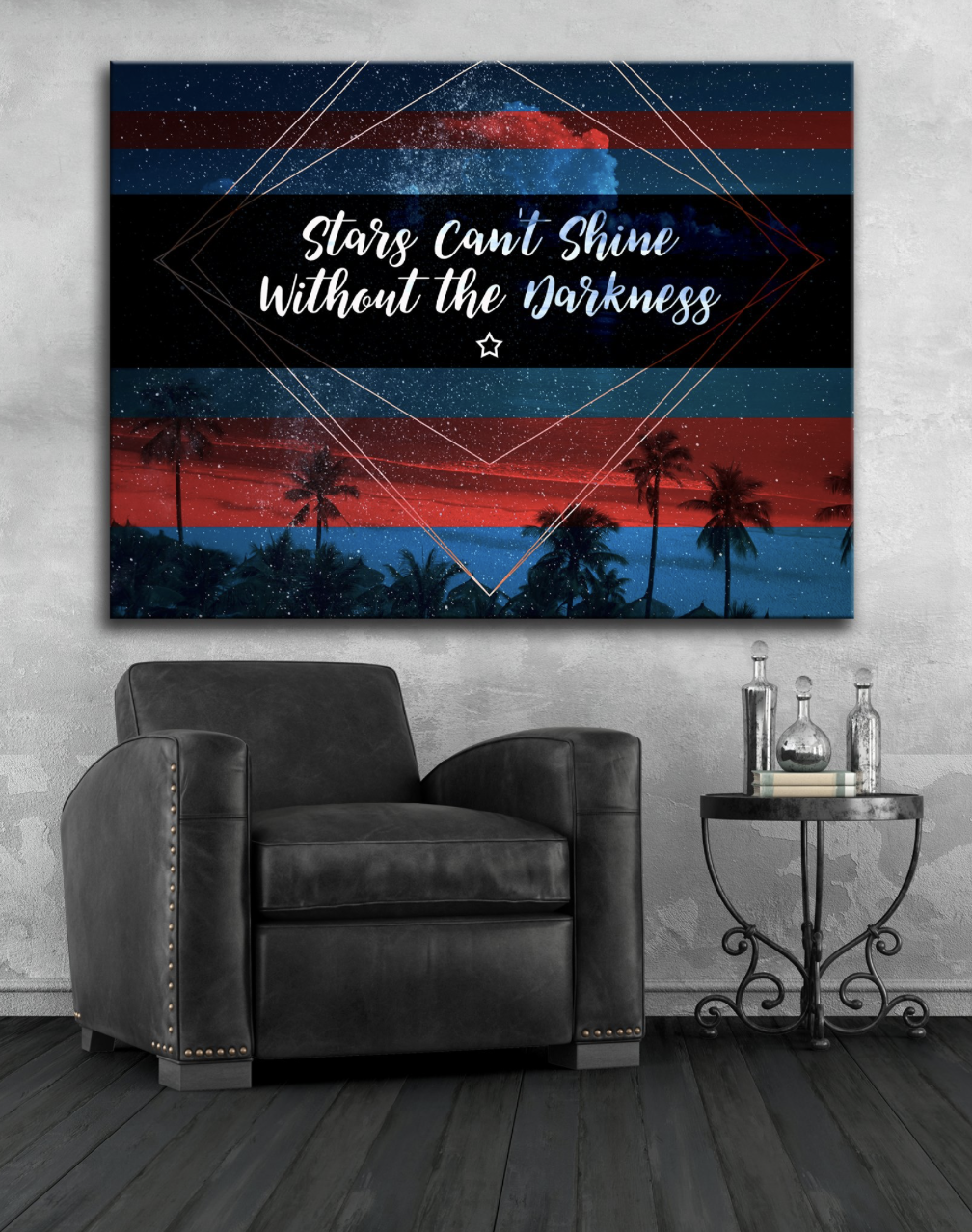 Buy 2 Save 20%! Stars Can't Shine Without The Darkness Home Wall Art (Wood Frame, Ready To Hang)