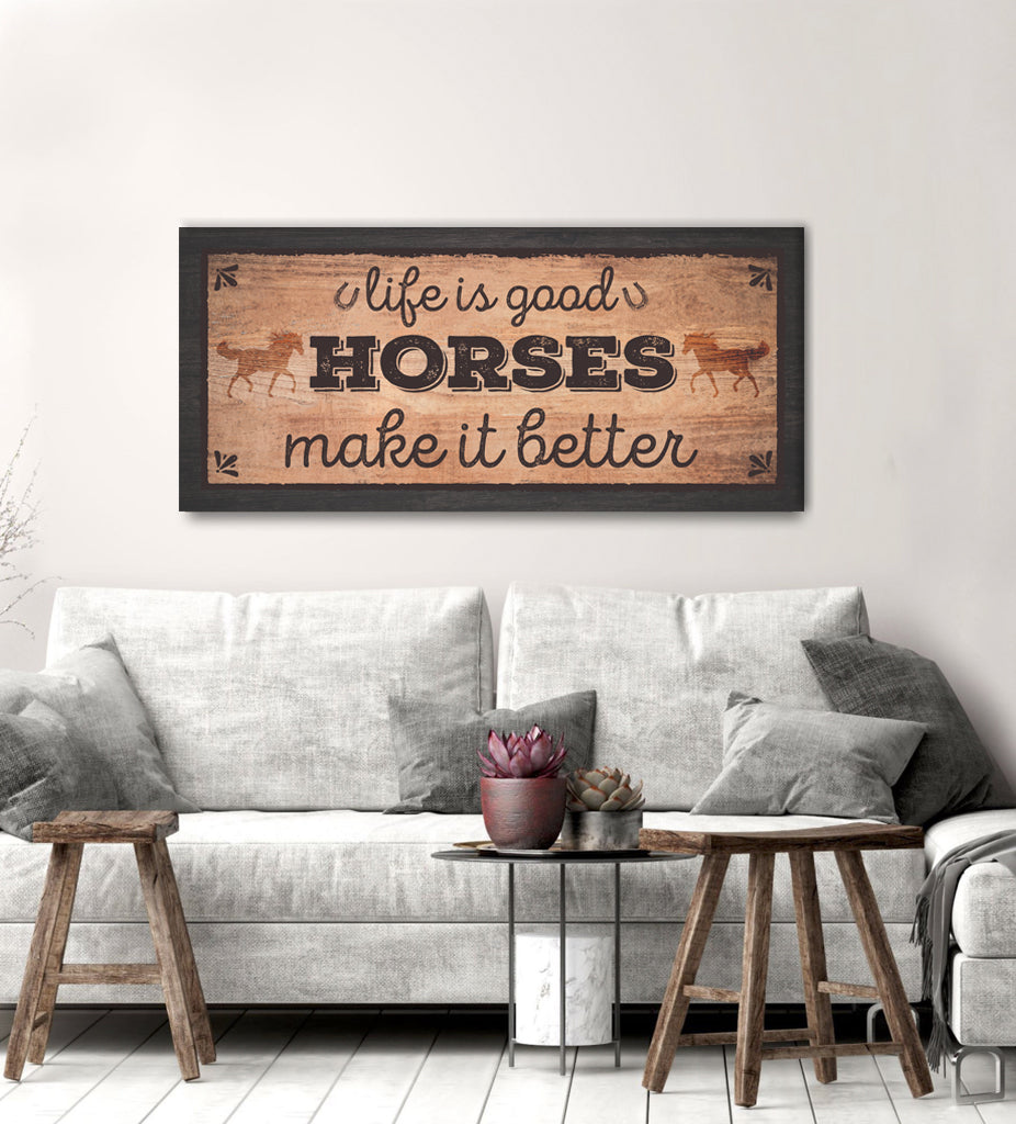 Exclusive Horse Wall Art with Wood Frame - Ready to Hang! Buy 2 Save 20%