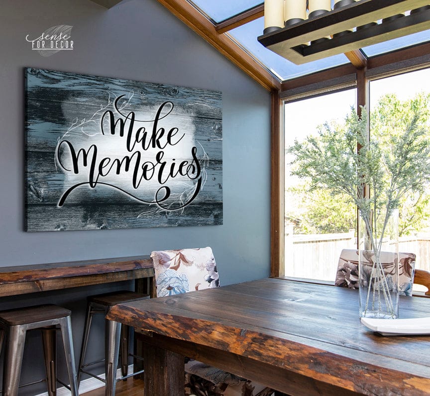 High - Quality Wood - Framed Home Wall Art: Make Cherished Memories (Ready To Hang)