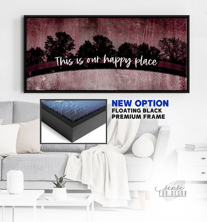 Exclusive! This Is Our Happy Place V15 Home Wall Art - Wood Frame, Ready To Hang