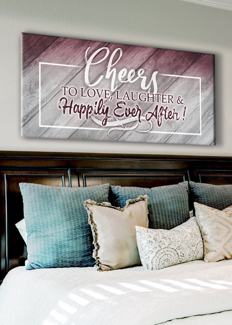 Cheers To Love v2 Wood Frame Wall Art - Ready To Hang! Buy 2, Save 20%