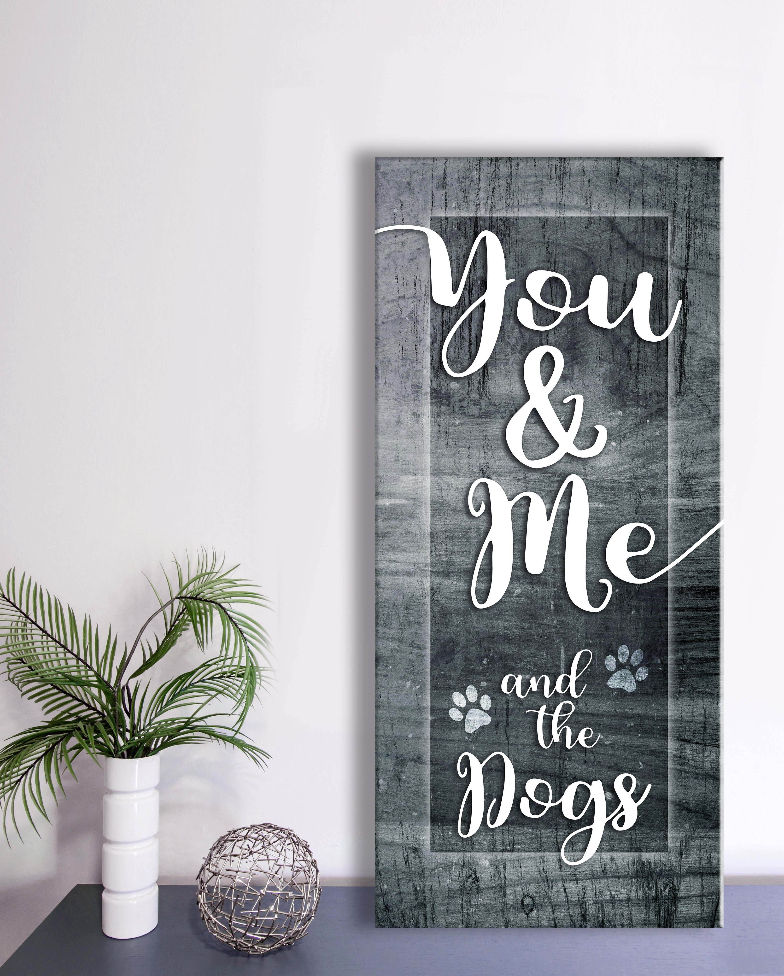 Exclusive Pet Wall Art: 'You, Me And The Dogs' V7 with Wood Frame, Ready to Hang - Buy 2 Get 20% Off!