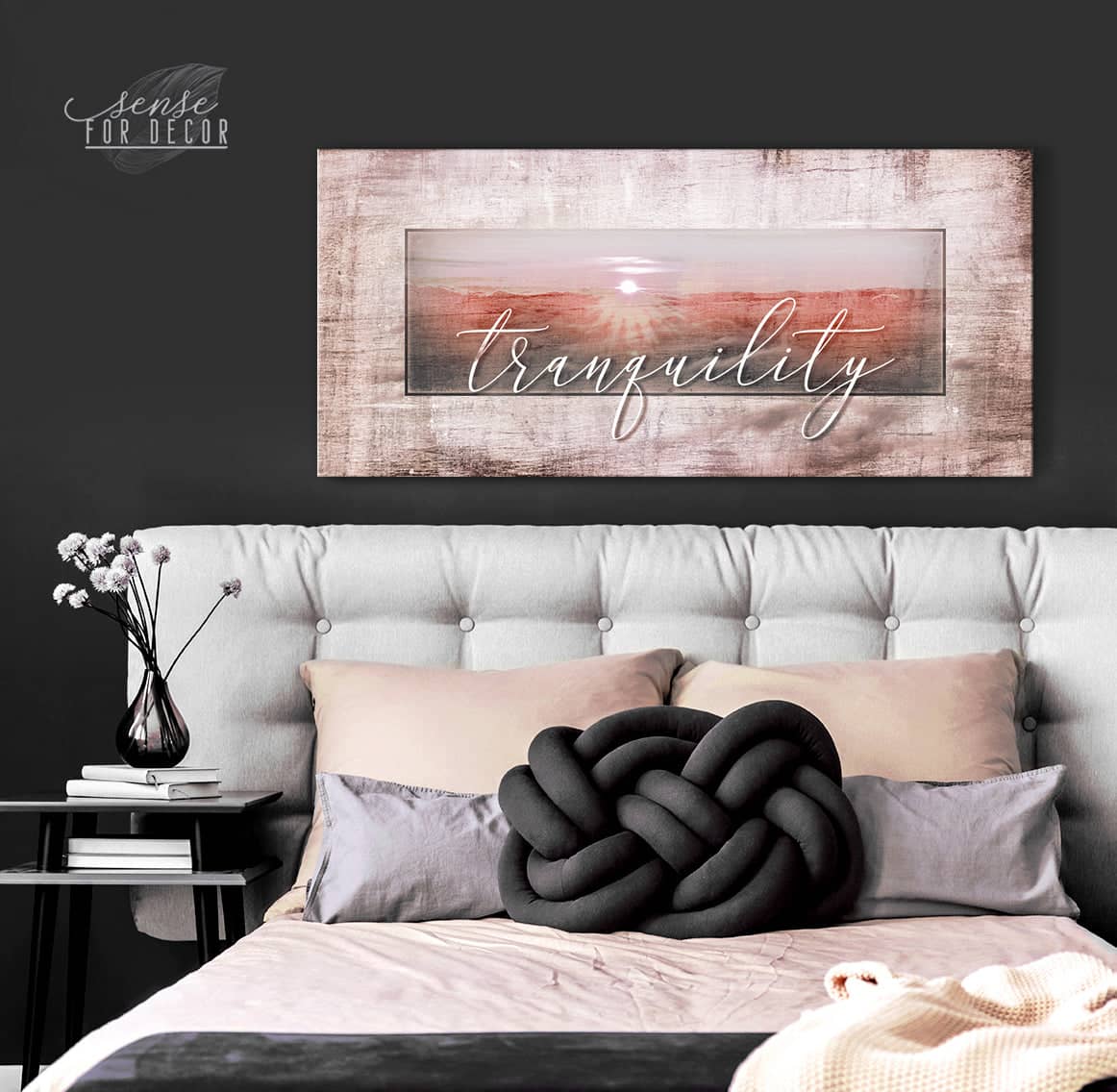 Tranquility Bedroom Wall Art with Wood Frame - Ready to Hang! Buy 2, Save 20%