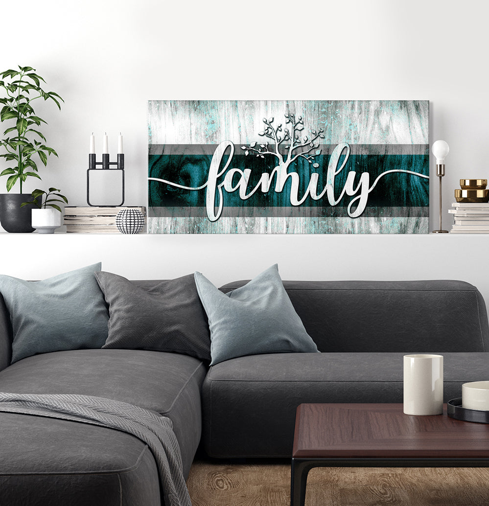 Hot Deal! Family Word Sign V7 Wood Frame Wall Art, Ready To Hang
