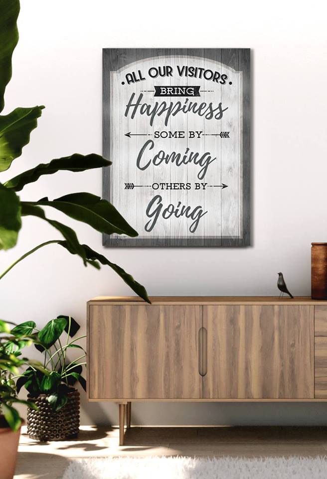 Exclusive Home Wall Art - All Our Visitors Bring (Wood Frame, Ready To Hang) - Buy 2 Save 20%