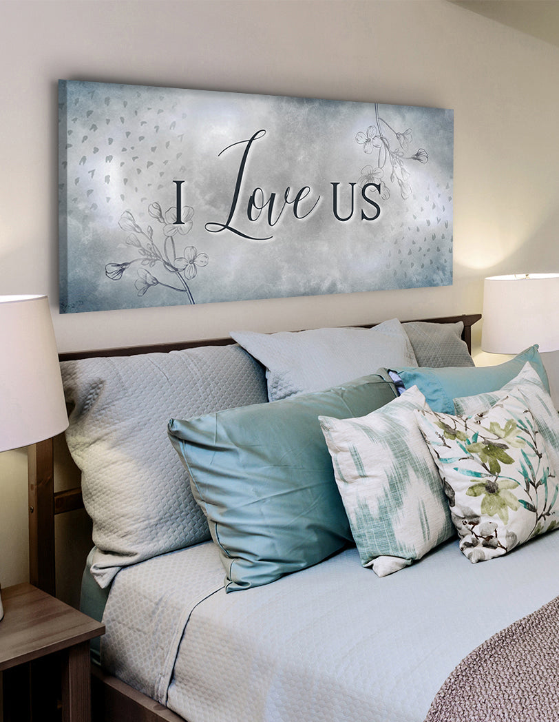 Hot! Couples Wall Art: 'I Love Us' V5 - Wood Frame, Ready To Hang