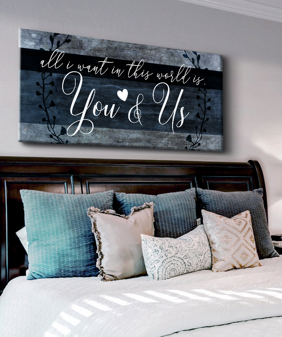 Hot Deal! High - quality Couples Wall Art 'All I Want In This World Is You' with Wood Frame, Ready to Hang