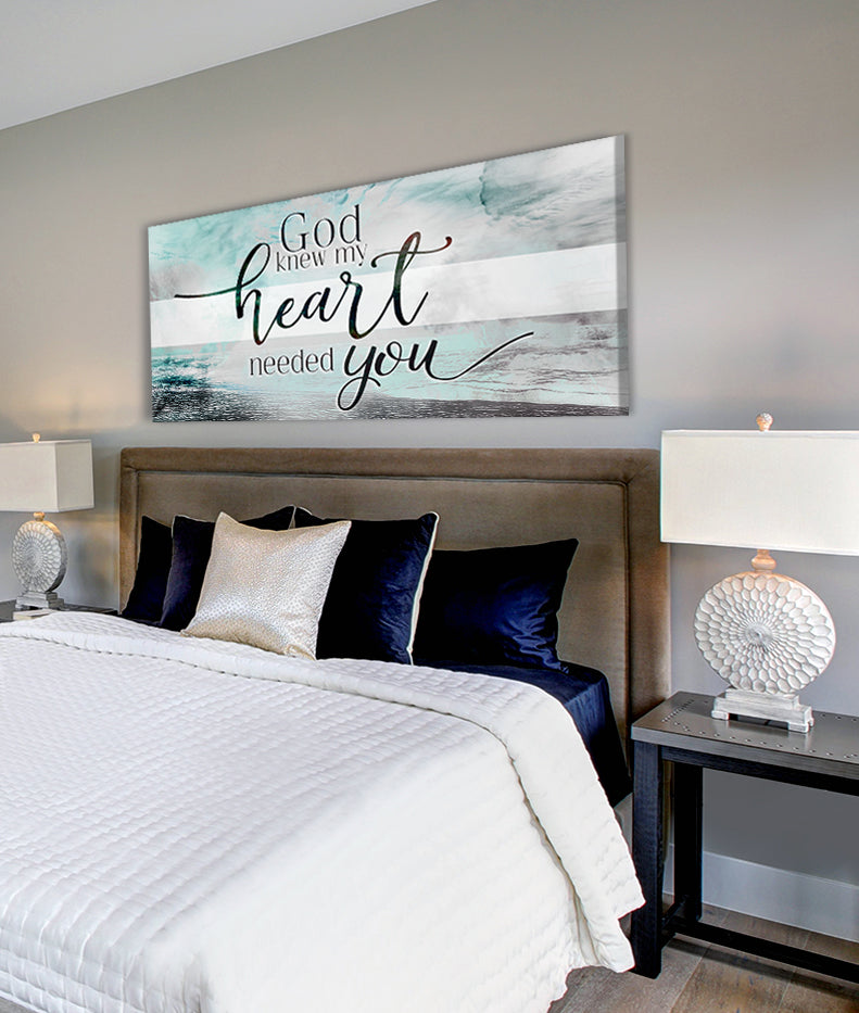 Exclusive Christian Wall Art: God Knew V13 - Wood Frame, Ready to Hang