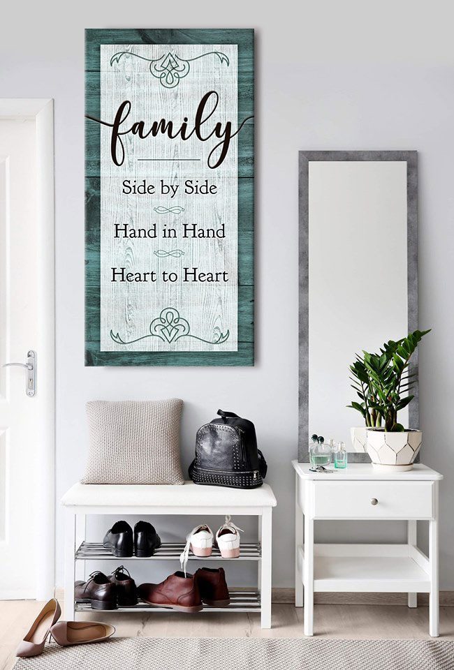 Exclusive Family Wall Art: Family Side By Side V2 with Wood Frame, Ready to Hang - Buy 2 Save 20%