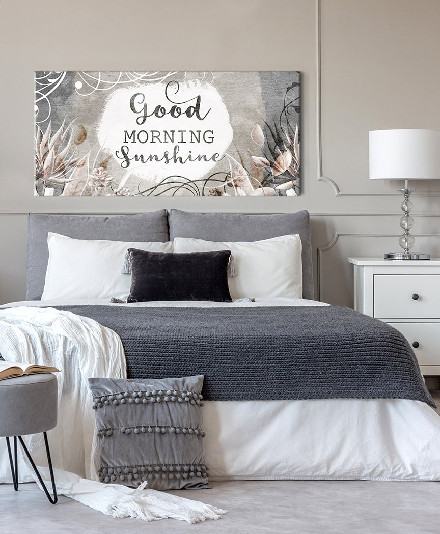 Ready-to-Hang Good Morning Sunshine V2 Wall Art with Wood Frame