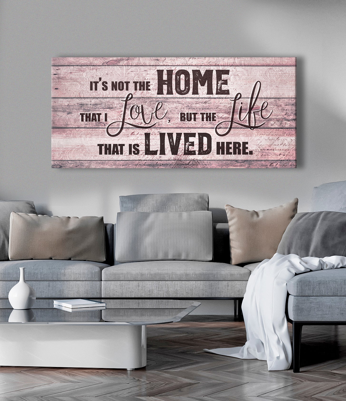 High - Quality Wood - Framed Wall Art: 'It's Not The Home That I Love' Ready To Hang
