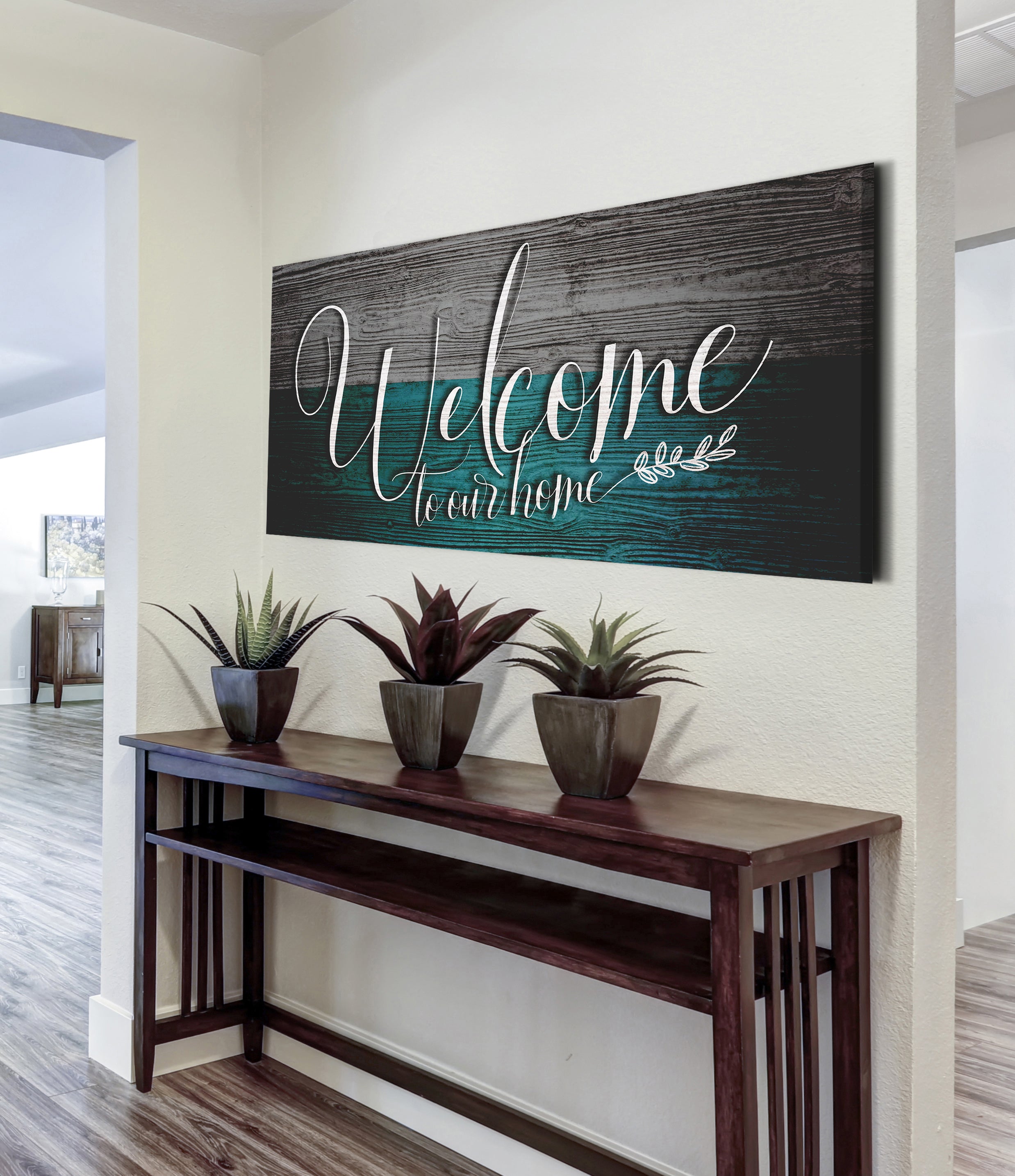 Hot! Welcome To Our Home V8 Wall Art - Wood Frame, Ready To Hang