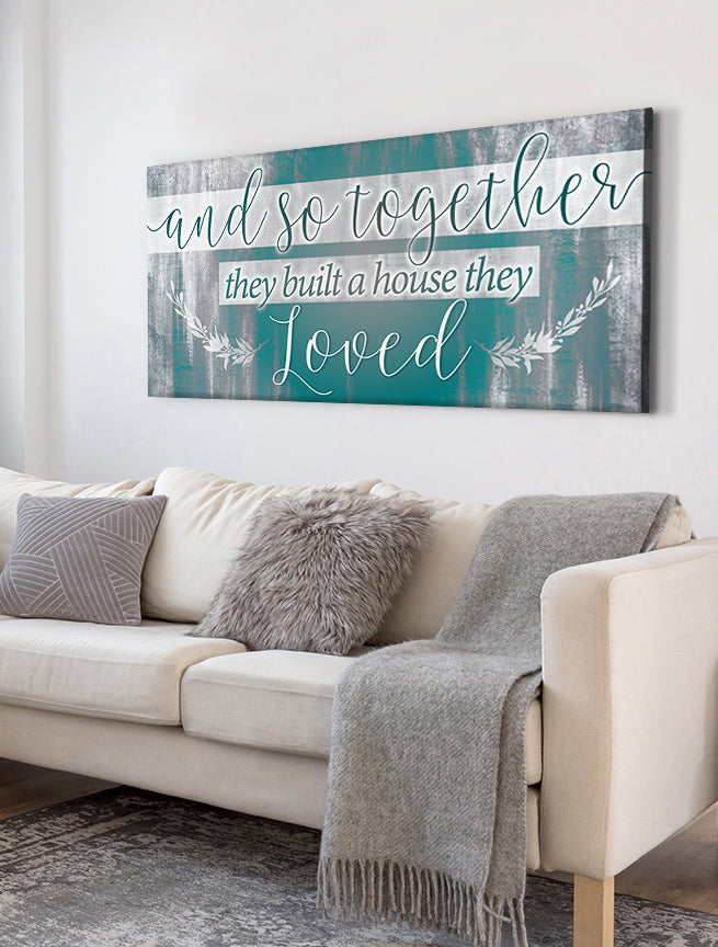 High - quality Wood - framed Wall Art: 'And So Together They Build A House' Ready To Hang