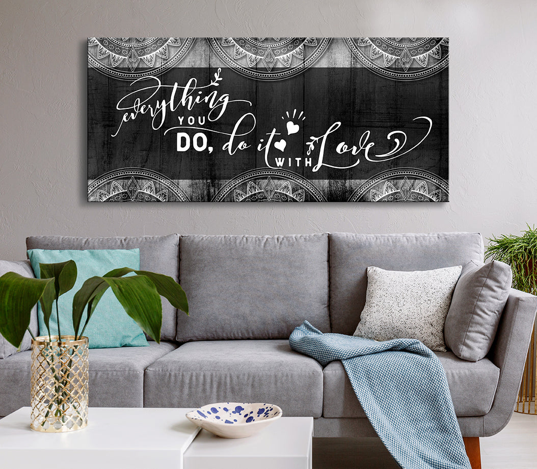 Ready-to-Hang Wood Frame Home Wall Art: Do Everything with Love