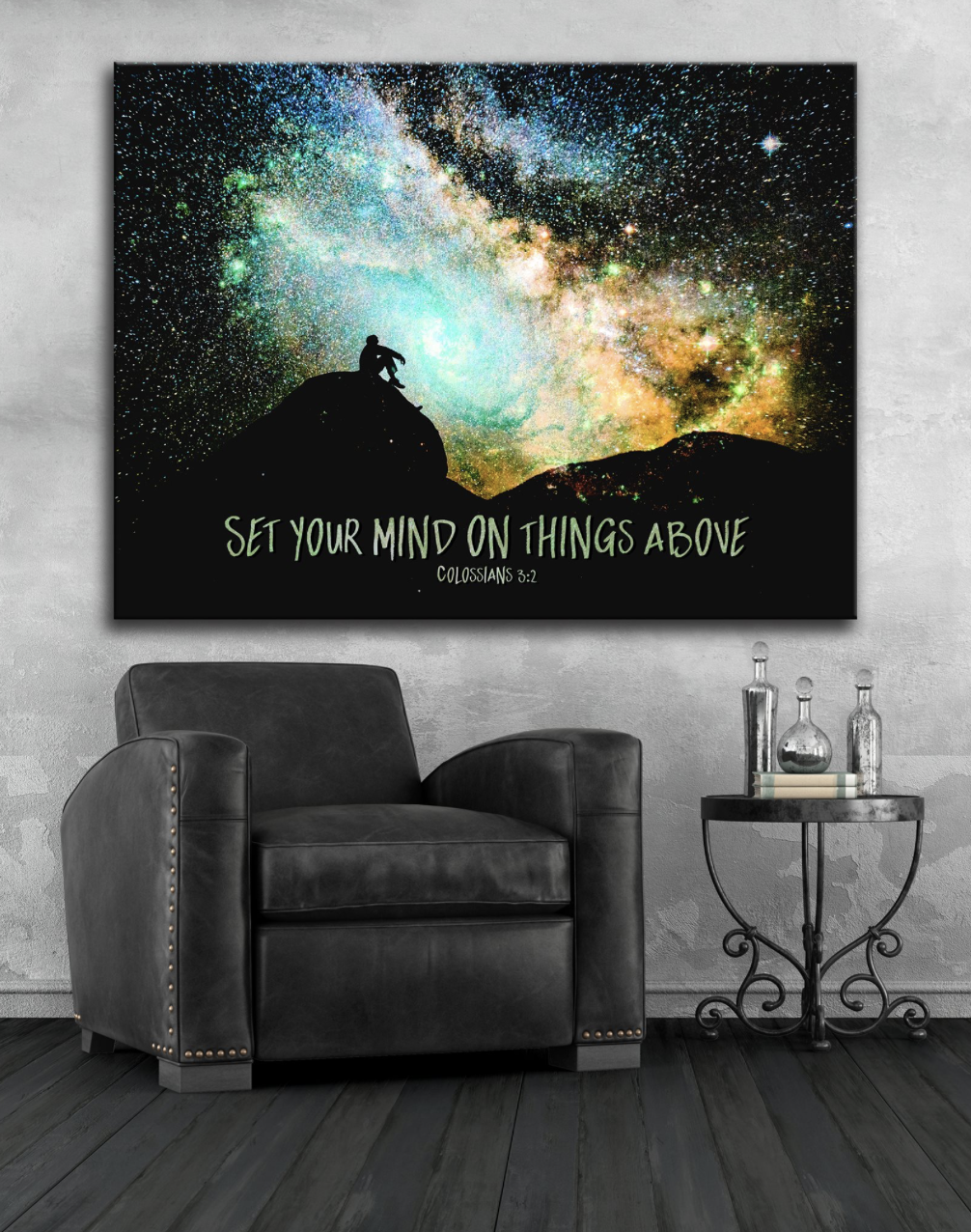 Hot Deal! Ready-to-Hang Wood Frame Home Wall Art: Set Your Mind On Things Above