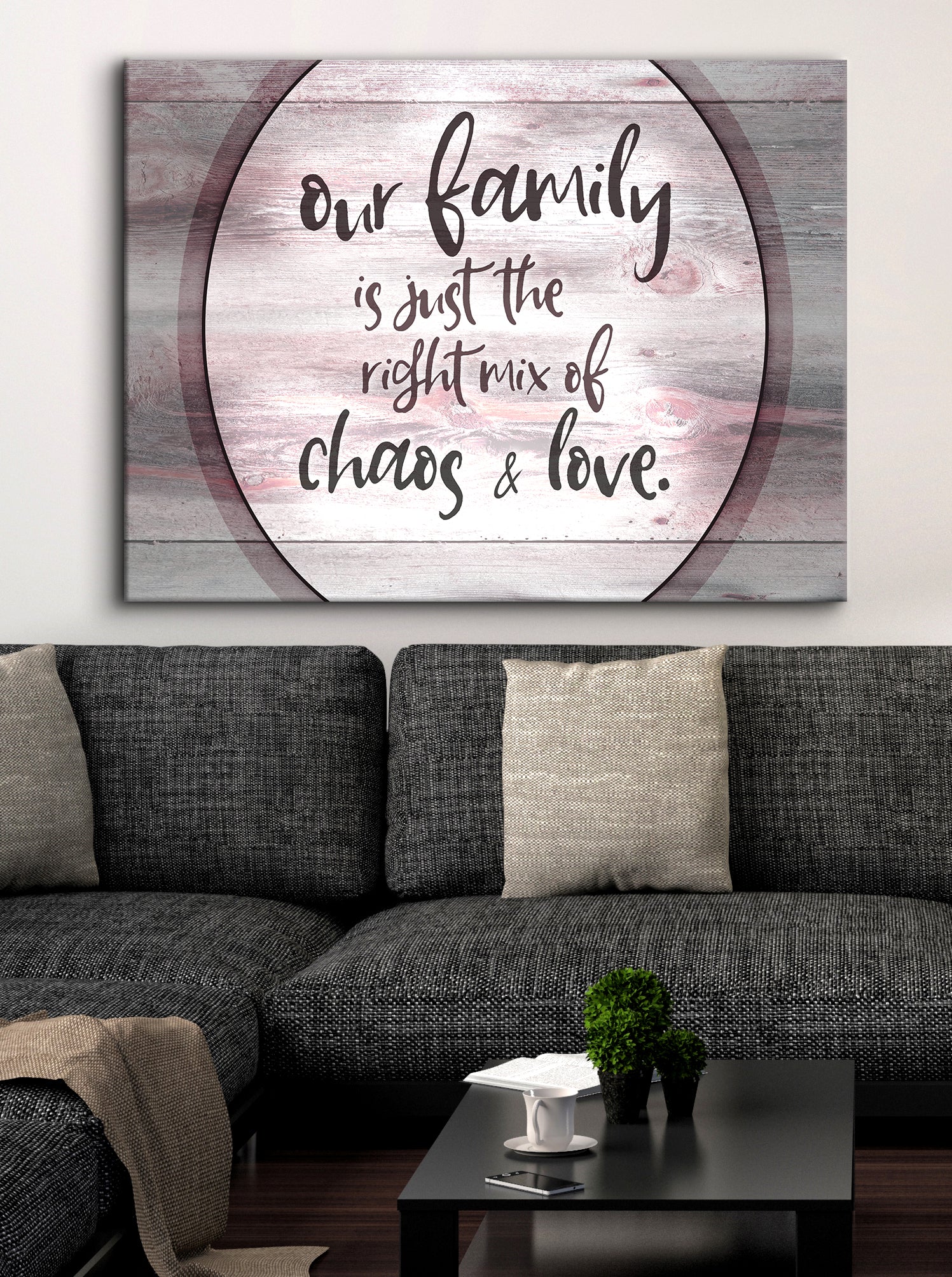 High - Quality Wood - Framed Family Wall Art: A Perfect Mix for Your Home (Ready To Hang)