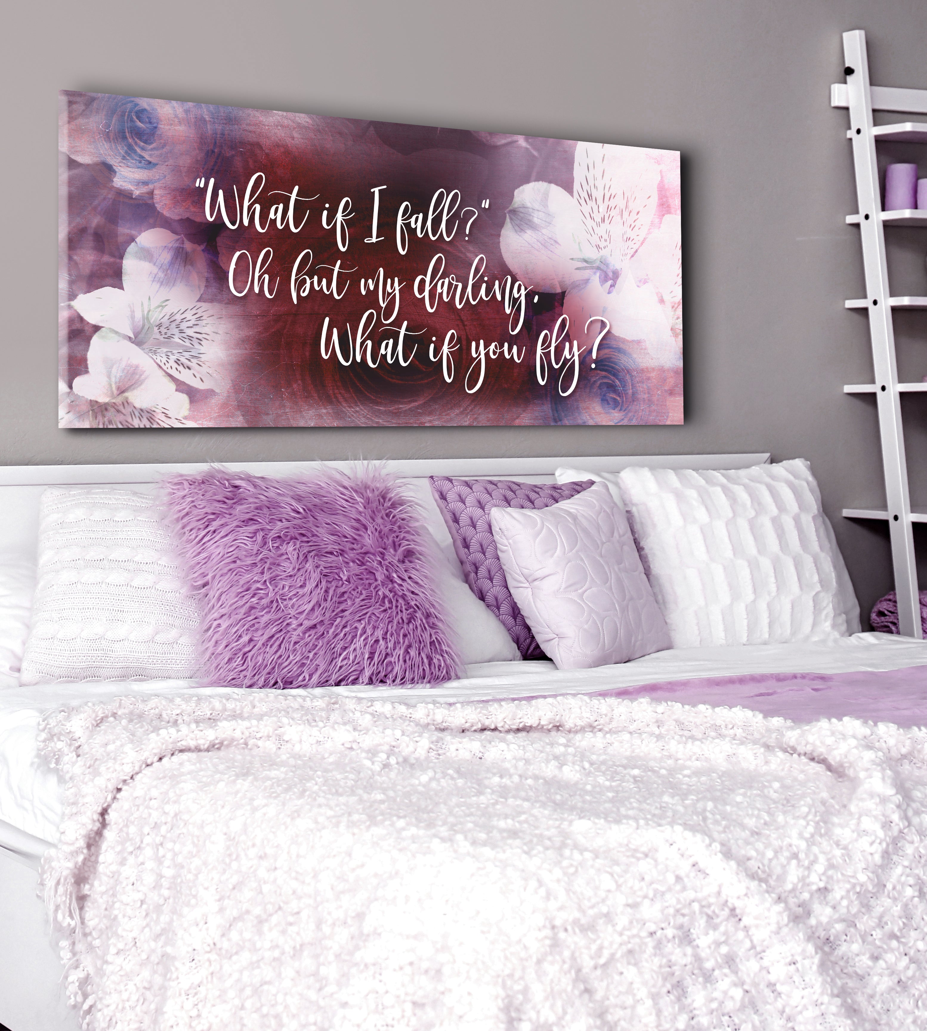 Teen Wall Art - 'What If I Fall' (Wood Frame, Ready To Hang) - Buy 2 Save 20%