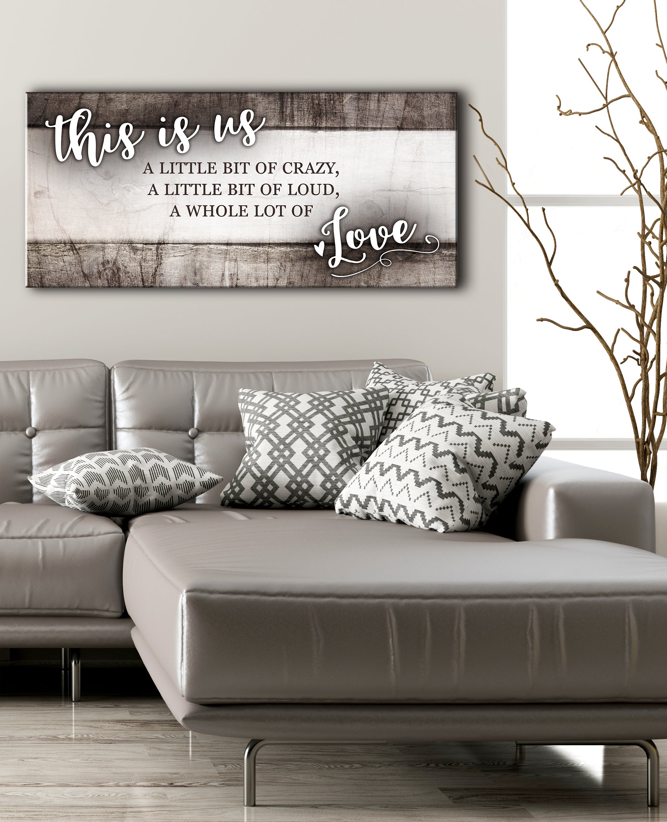 Family Wall Art 'This Is Us' V4 - Wood Frame, Ready To Hang! Buy 2 Save 20%