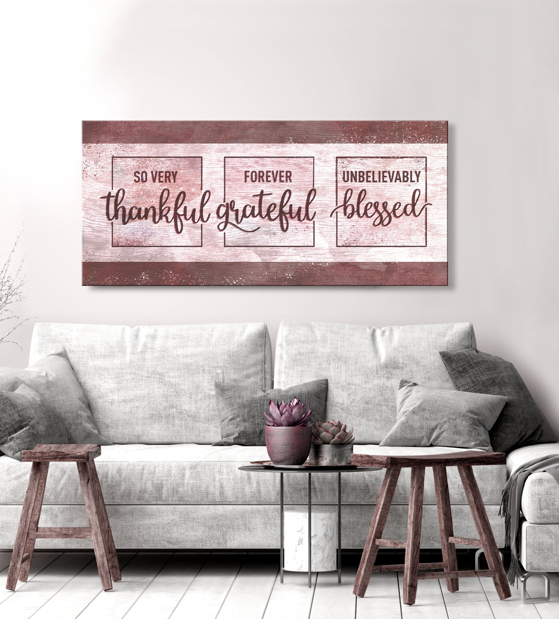 Christian Wall Art: Thankful, Grateful, Blessed - Buy 2 Get 20% Off!