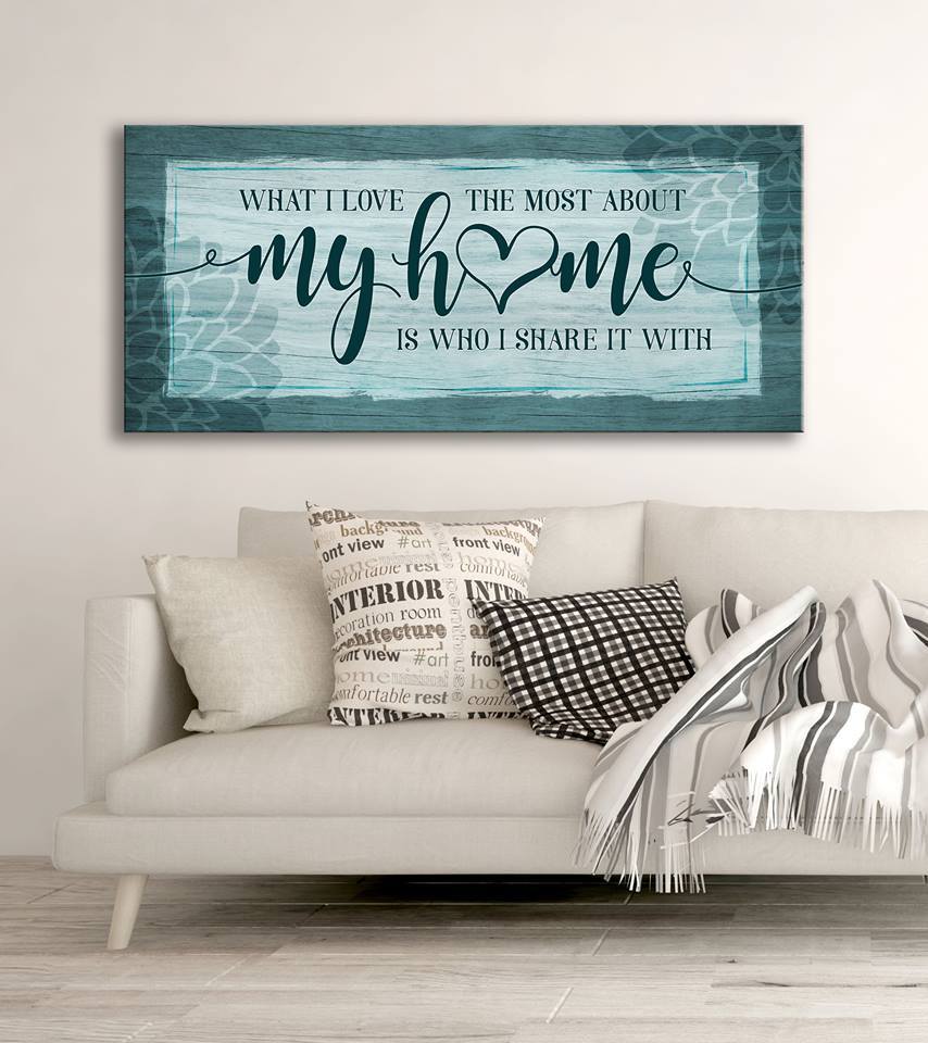 Exclusive! What I Love Most About My Home V4 Wall Art with Wood Frame, Ready to Hang