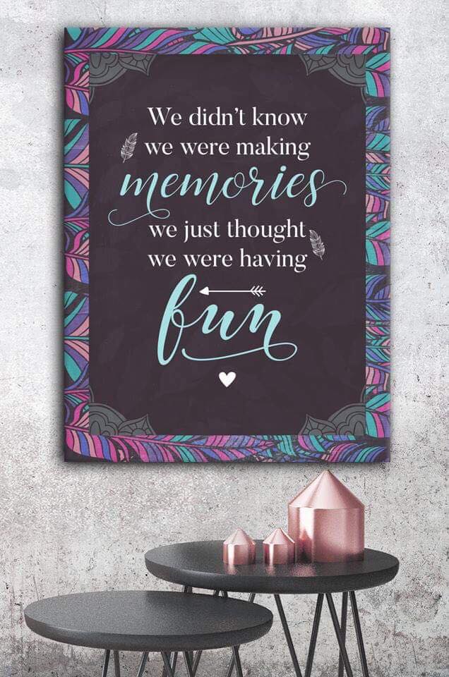 Exclusive Family Wall Art - 'We Didn't Know We Were Making Memories' V2 with Wood Frame, Ready to Hang! Buy 2 Save 20%