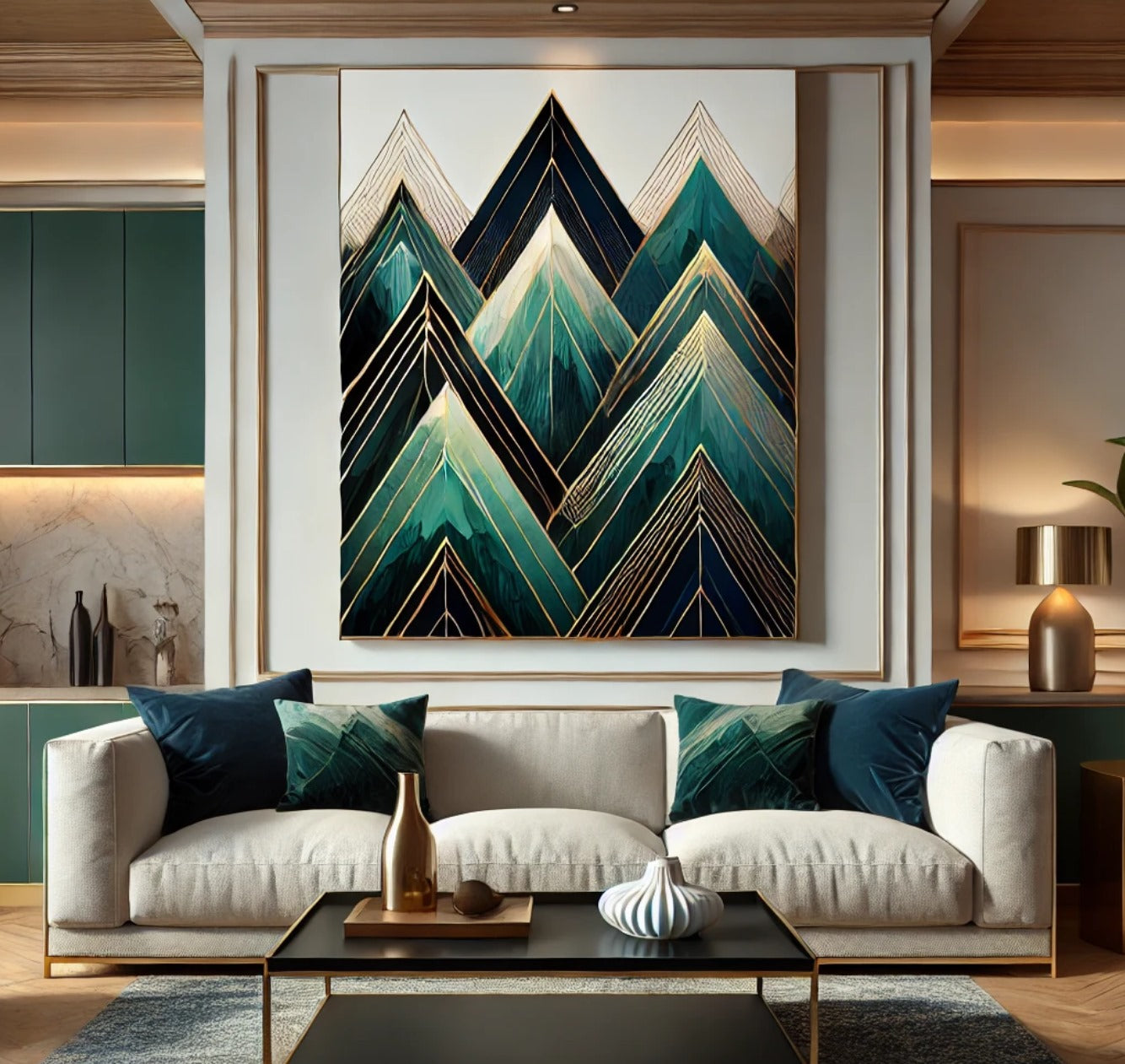 High - quality Geometric Mountain Family Wall Art for Your Home