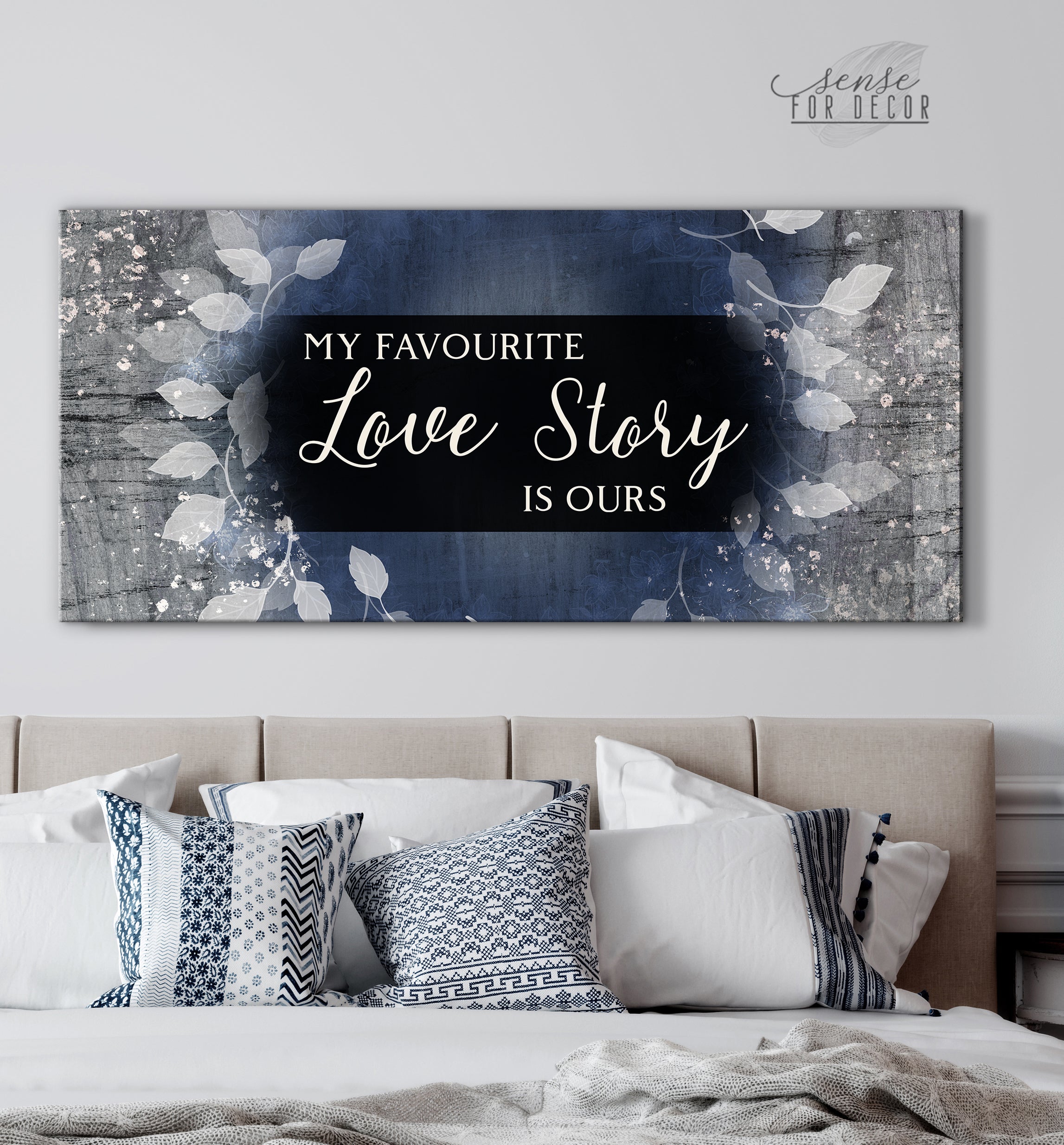 High - quality Wood - framed Couples Wall Art: Our Love Story is My Favorite (Ready To Hang)