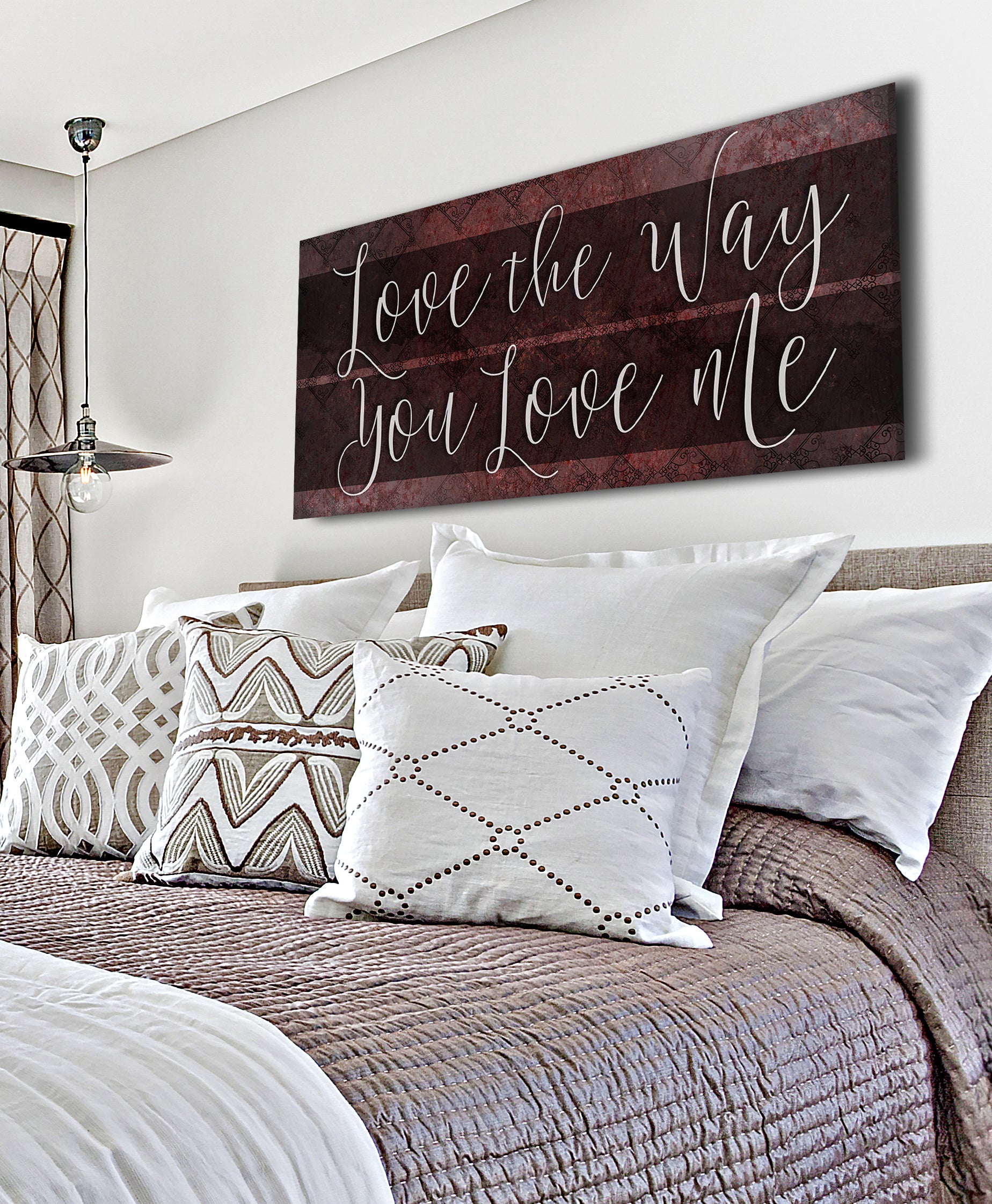 Hot! Couples Wall Art - 'Love The Way You Love Me' (Wood Frame, Ready To Hang)