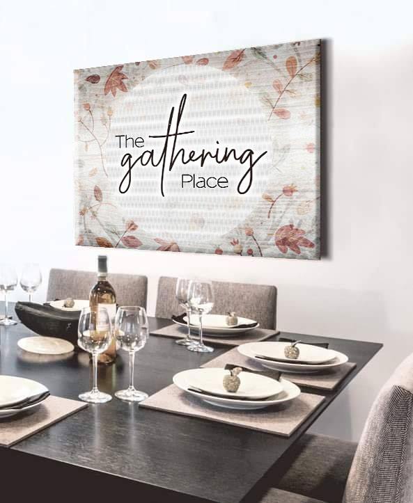 Hot Deal! Kitchen Wall Art - The Gathering Place V3 (Wood Frame, Ready To Hang)