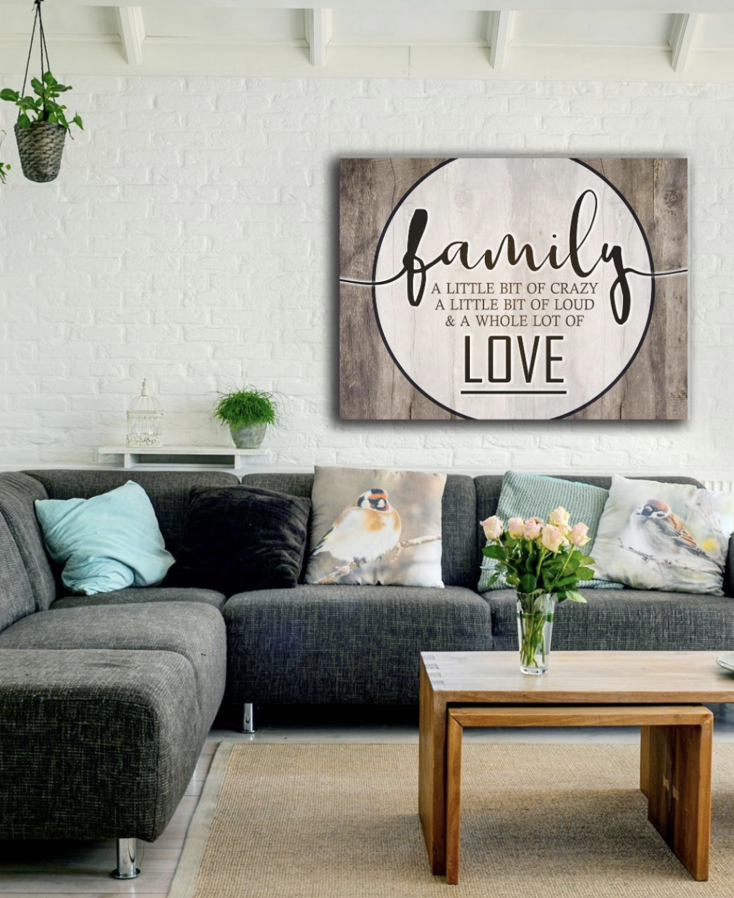High - quality Wood - framed Family Love Saying Bedroom Wall Art Ready to Hang