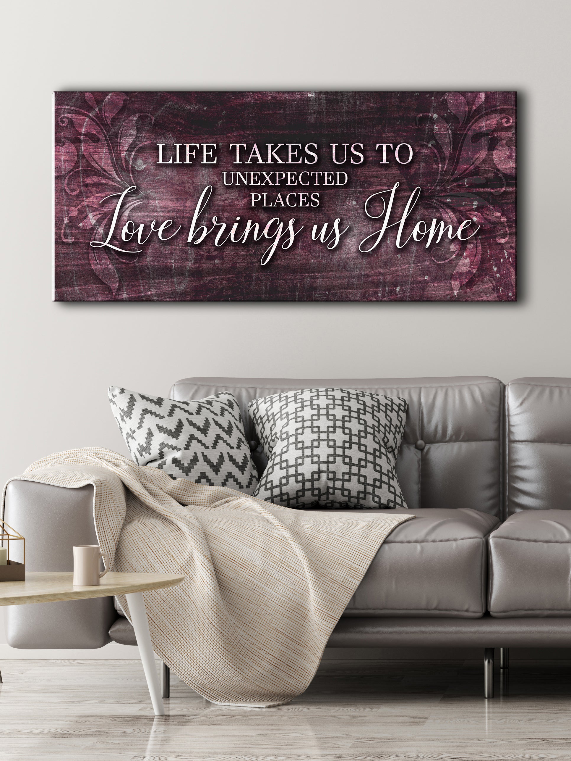 Hot Deal! Ready-to-Hang Wood Frame Home Wall Art - Life Leads to Unexpected Places V2