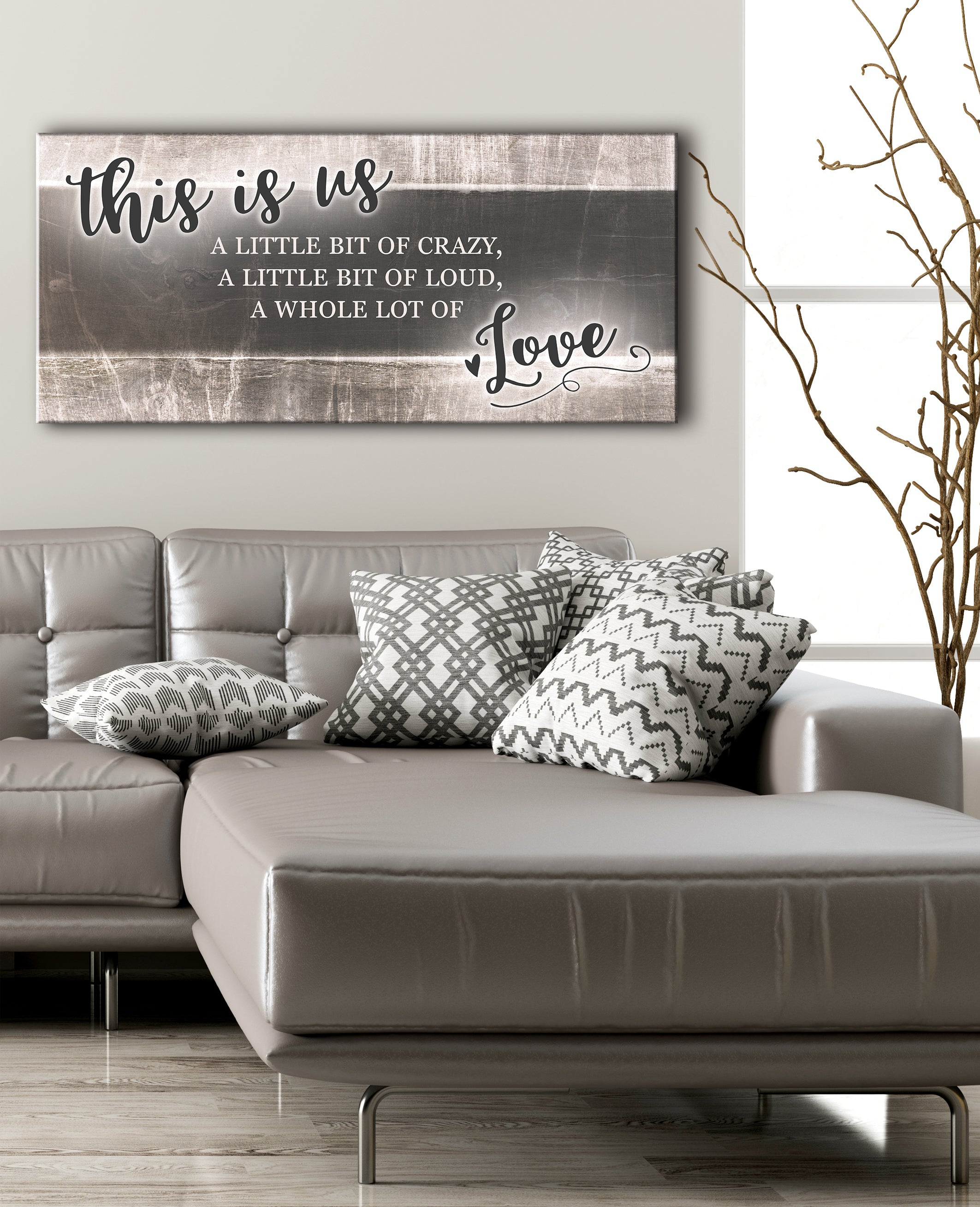 Family Wall Art 'This Is Us' V4 - Wood Frame, Ready To Hang! Buy 2 Save 20%