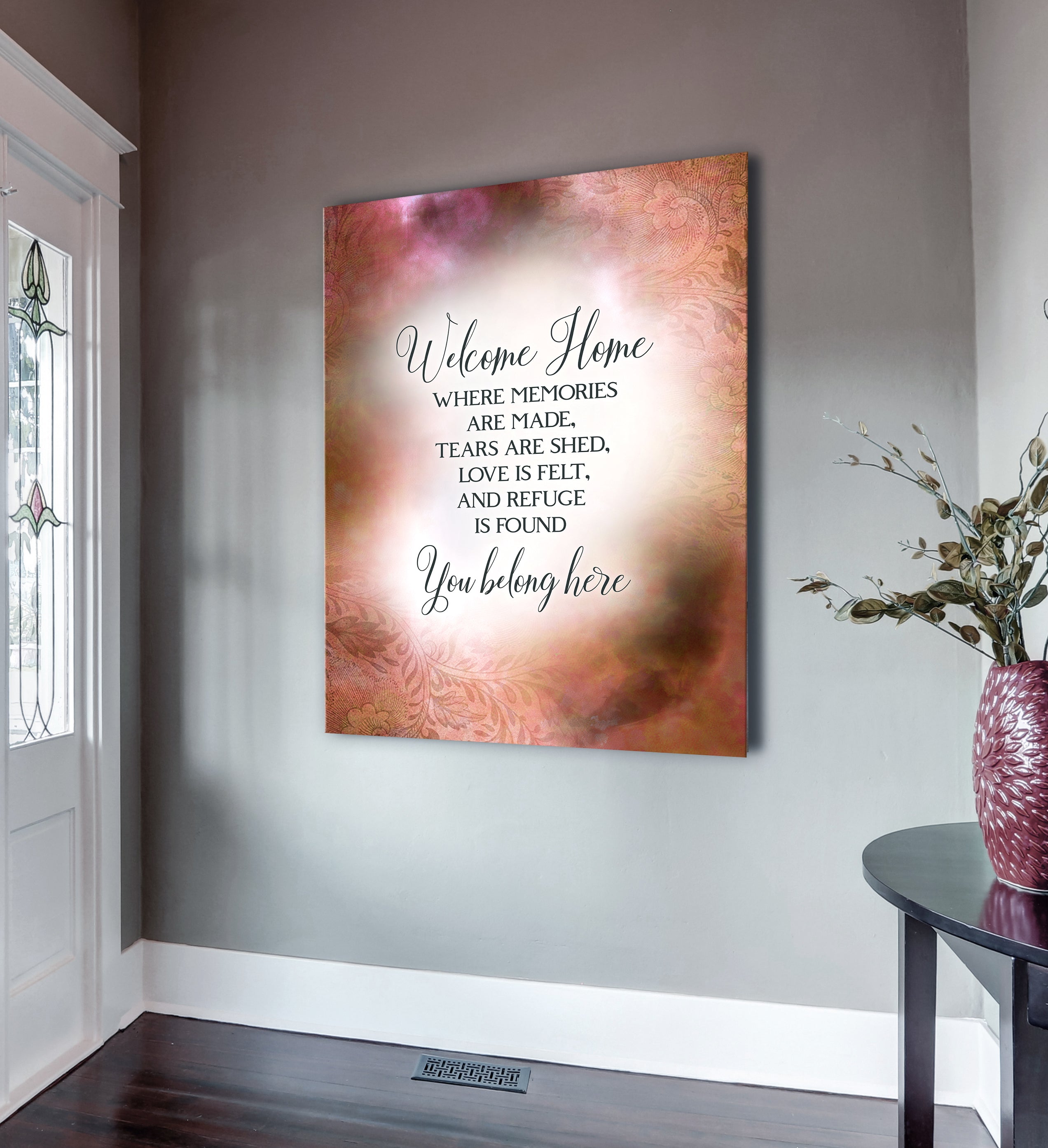 Exclusive! Ready-to-Hang Wood Frame Home Wall Art: Welcome Home, Where Memories Are Made