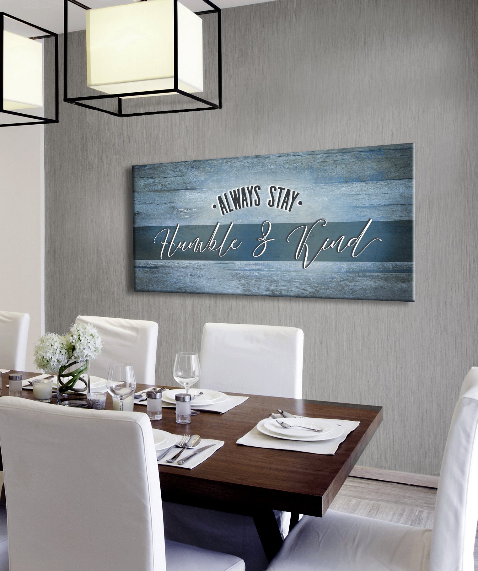 Limited Time Offer! High - Quality Wood - Framed Home Wall Art - Always Stay Humble And Kind V4, Ready To Hang